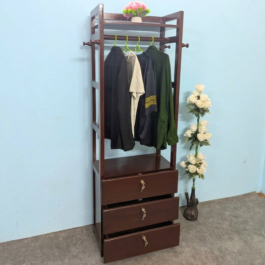 3 Drawer Wooden Alna – Solid Mahogany Stylish & Space-Saving Storage