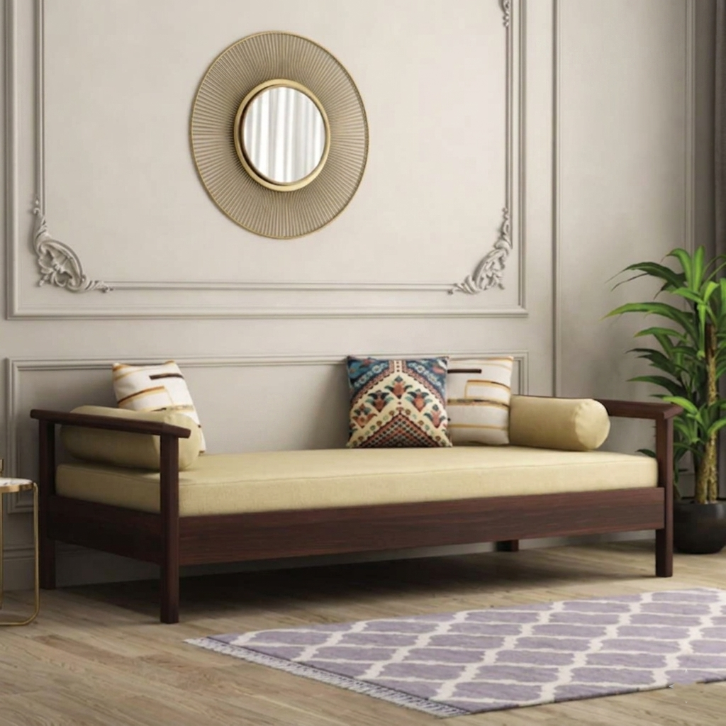 Wooden Divan Bed | Modern Living Room & Bedroom Seating Bed (Without Foam)
