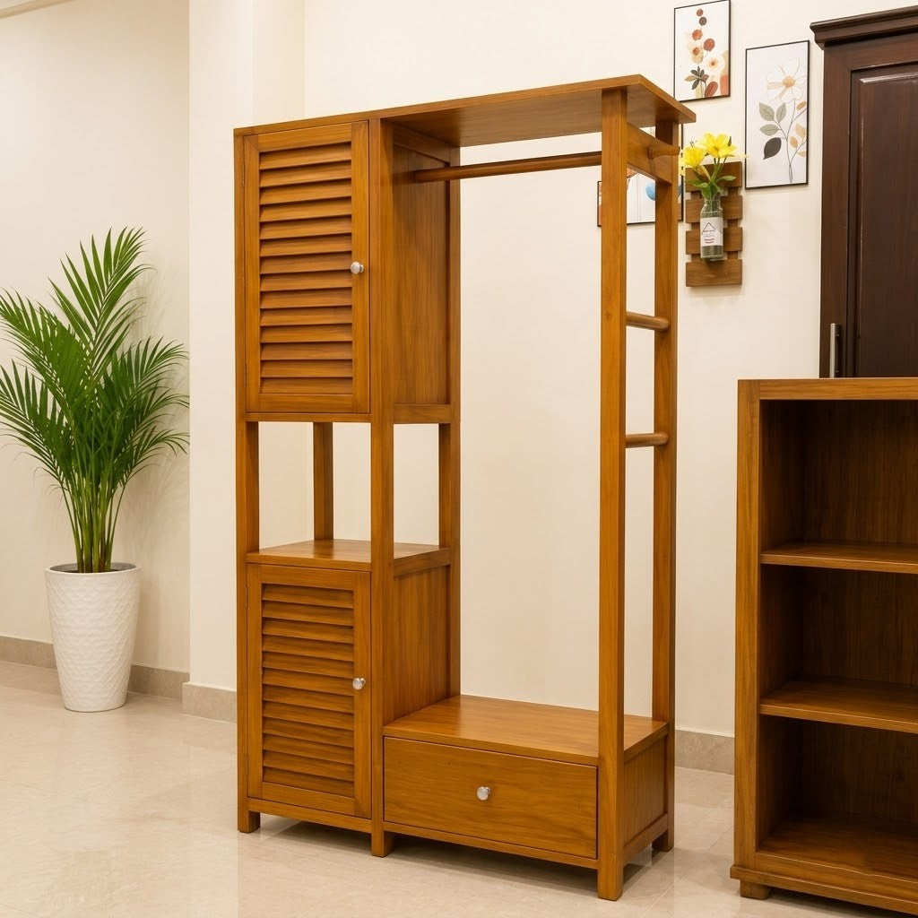 Premium Mahogany Wood Clothes Rack
