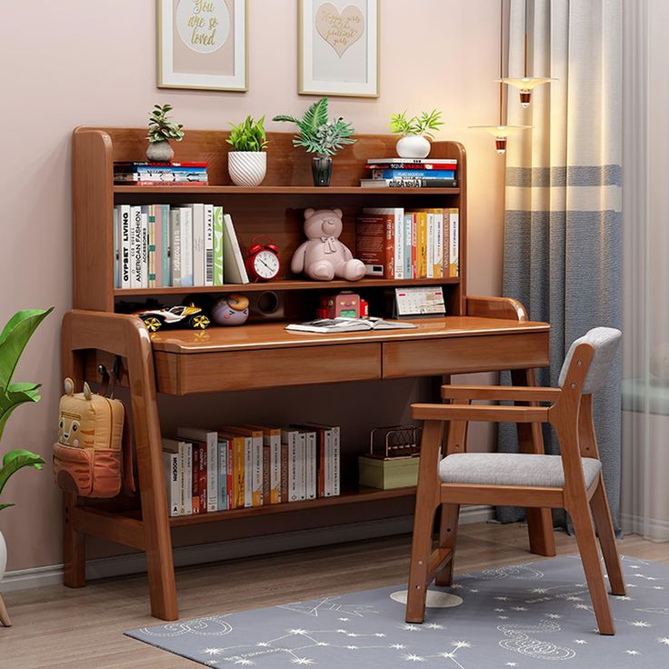Smart Wooden Study Setup | Table & Chair Combo for Better Learning Experience
