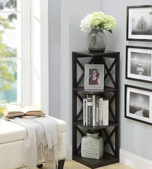 Premium Wooden Corner Shelf-Functional Decor