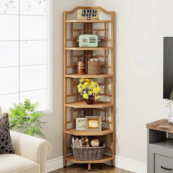 Compact Wooden Corner Shlef-Maximum Space With Style-