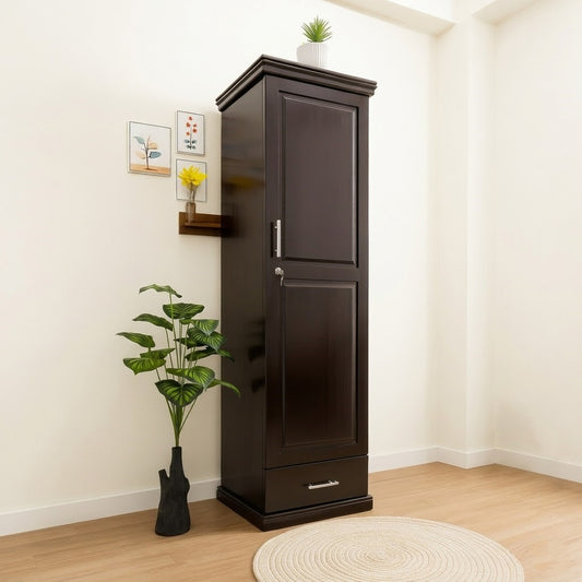 Wooden Single Door Wardrobe | Minimalist Single Door Almira
