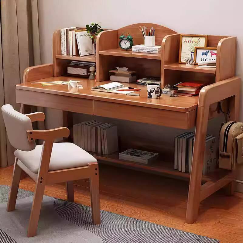 Luxury Wooden Study Table & Chair Set | Comfortable, Space-Saving Reading Desk for Smart Study