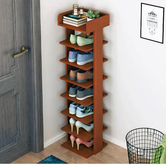 Modern Wooden Shoe Rack Organizer – Stylish & Space-Saving Footwear Storage