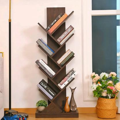 Wooden 8 Tier Tree Bookshelf
