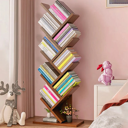 Exclusive Wooden 9 Tier Tree Bookshelf Without Box