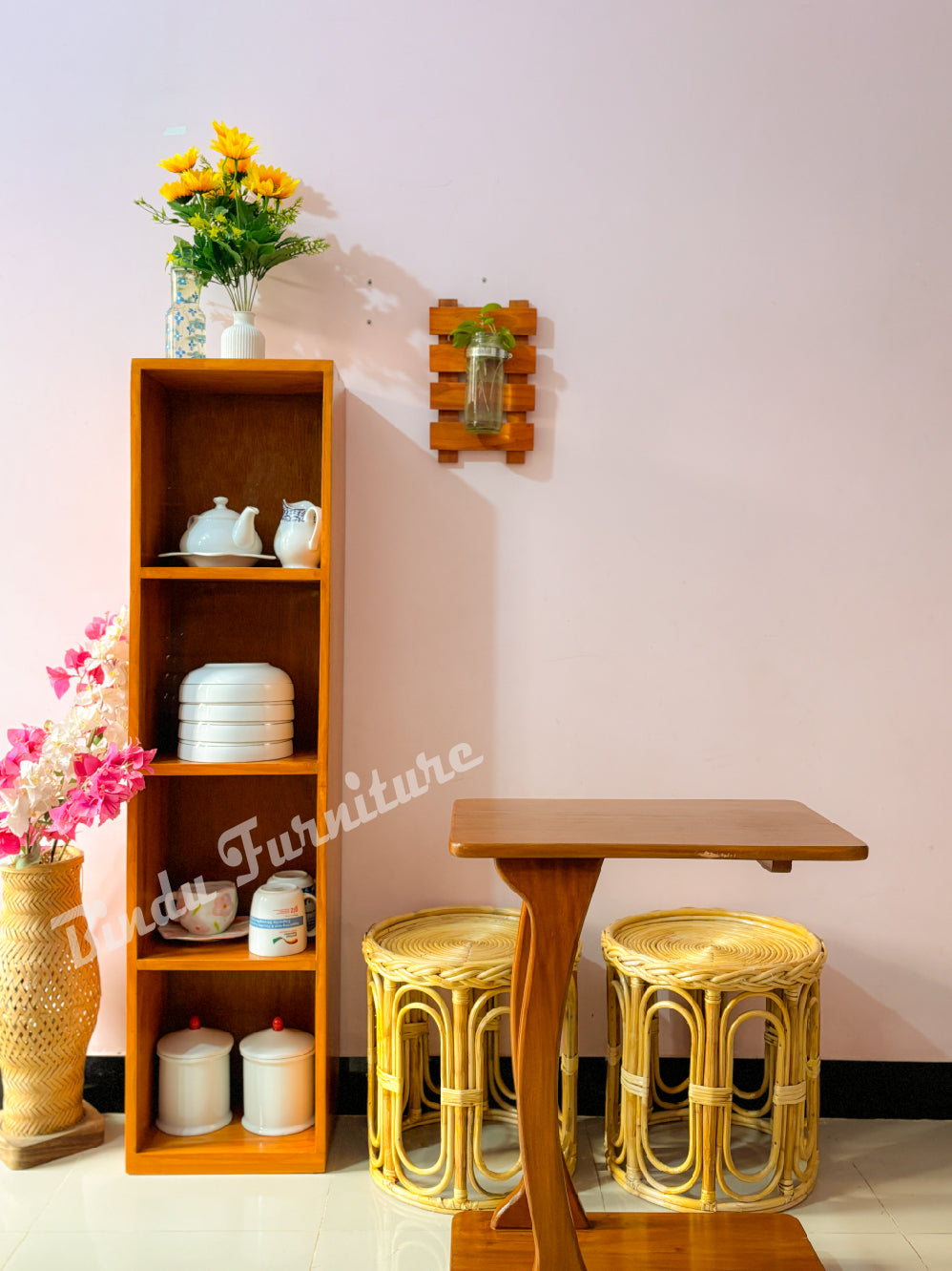 ১০০% সলিড মেহগনি কাঠের মাল্টি-ফাংশন শেলফ!