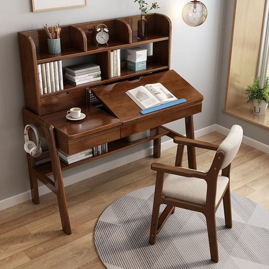 Student-Friendly Wooden Reading Table Set | Boost Your Study Focus at Home