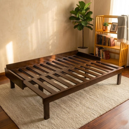 Sofa Cum Bed (Without Foam) – Solid Mahogany Wood