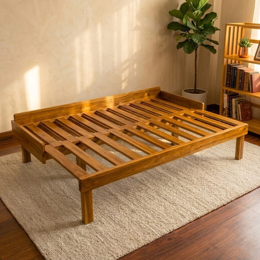 Sofa Cum Bed (Without Foam) – Solid Mahogany Wood