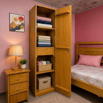 Wooden One Door Almira। Durable Craftmanship