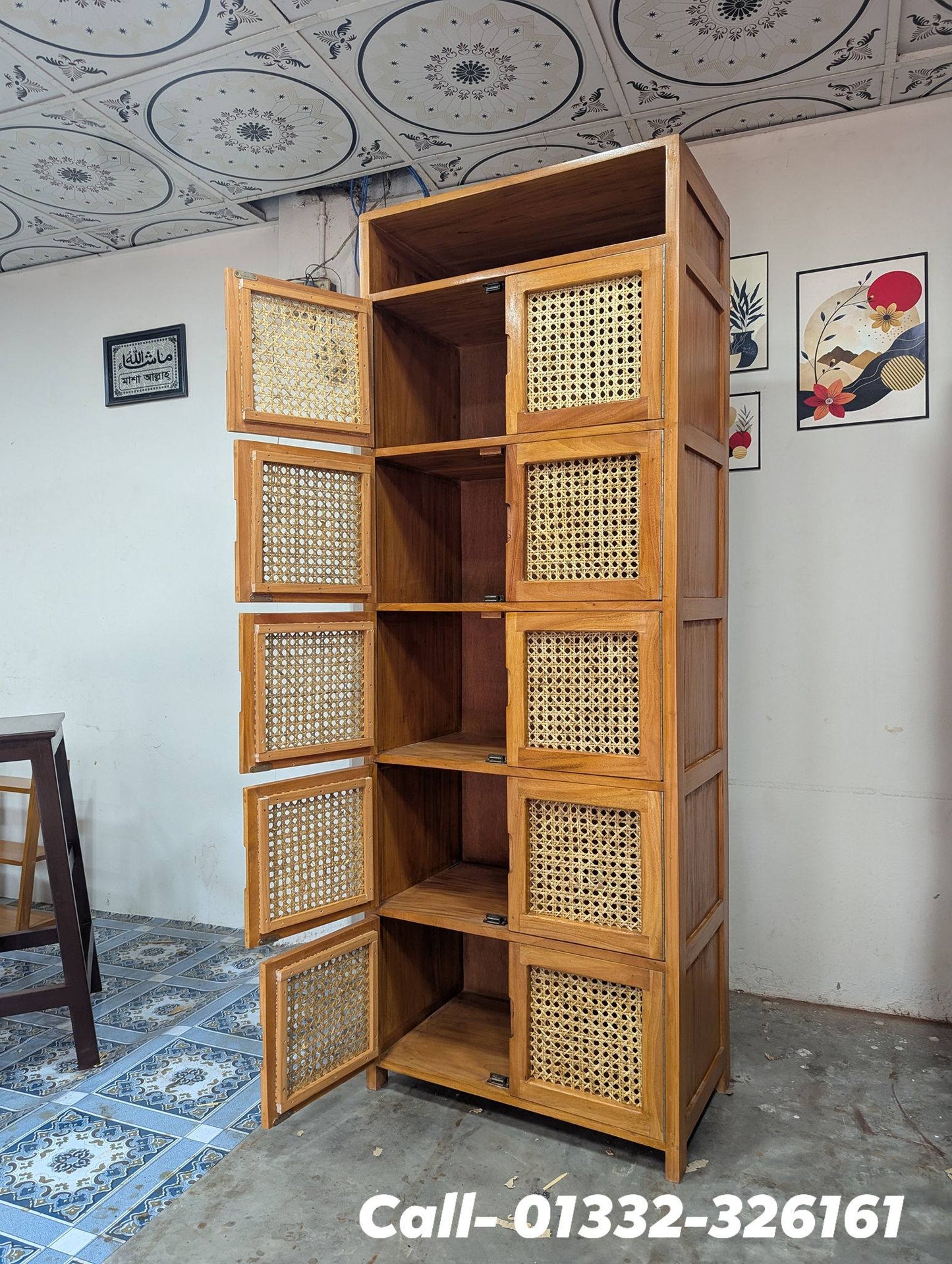 Space-Saving Wooden Cabinet