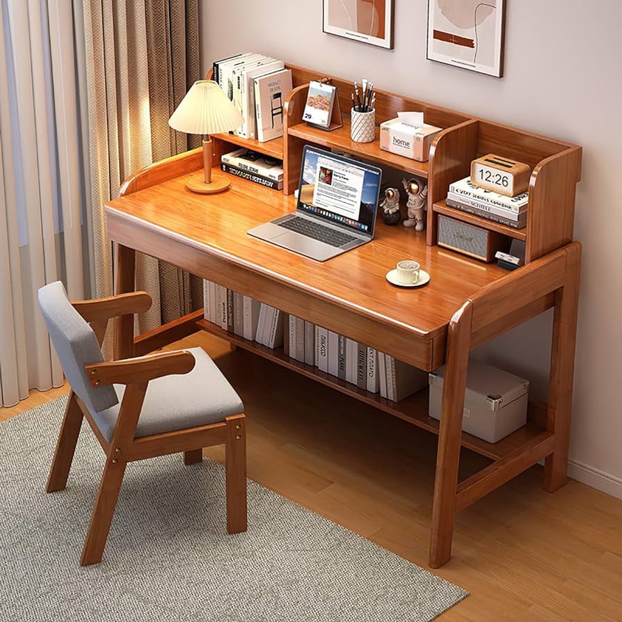 Multi-Purpose Wooden Study Table with Chair | Study, Work & Online Class Ready