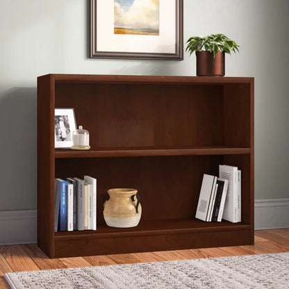 Small 2 Shelf Bookshelf for Home Office and Living Room