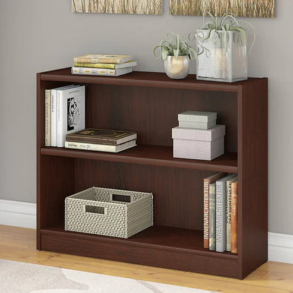 Small 2 Shelf Bookshelf for Home Office and Living Room