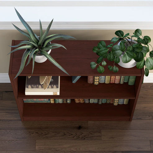 Small 2 Shelf Bookshelf for Home Office and Living Room