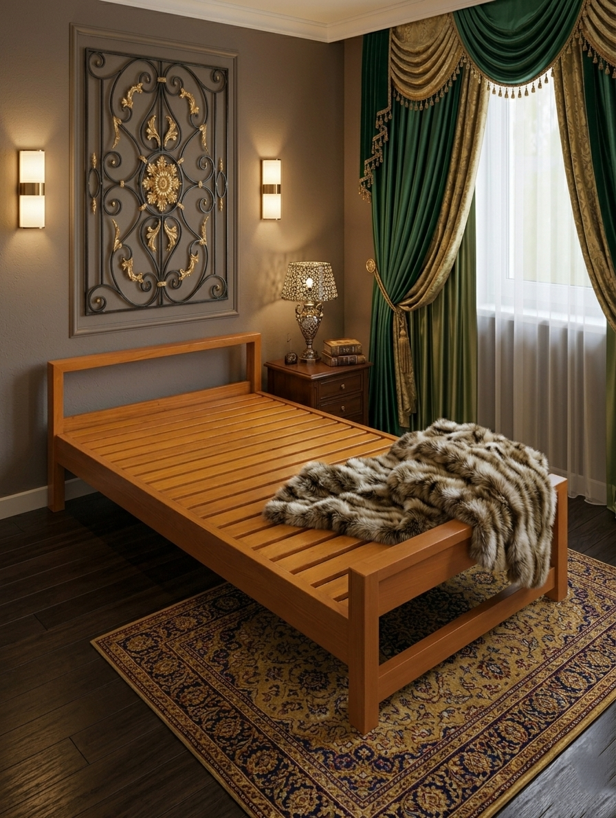 Wooden Divan / Single Bed | Modern Minimal Bedroom Bed (Without Mattress)
