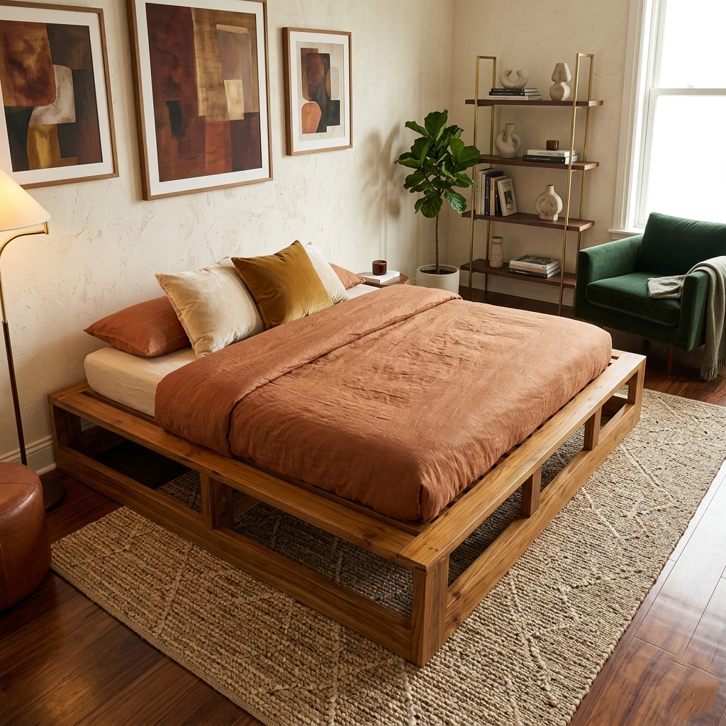 Wooden Folding Sofa Cum Bed | Modern Convertible Living Room Sofa Bed | Space Saving Multi-Functional Wooden Sofa (Without Foam)
