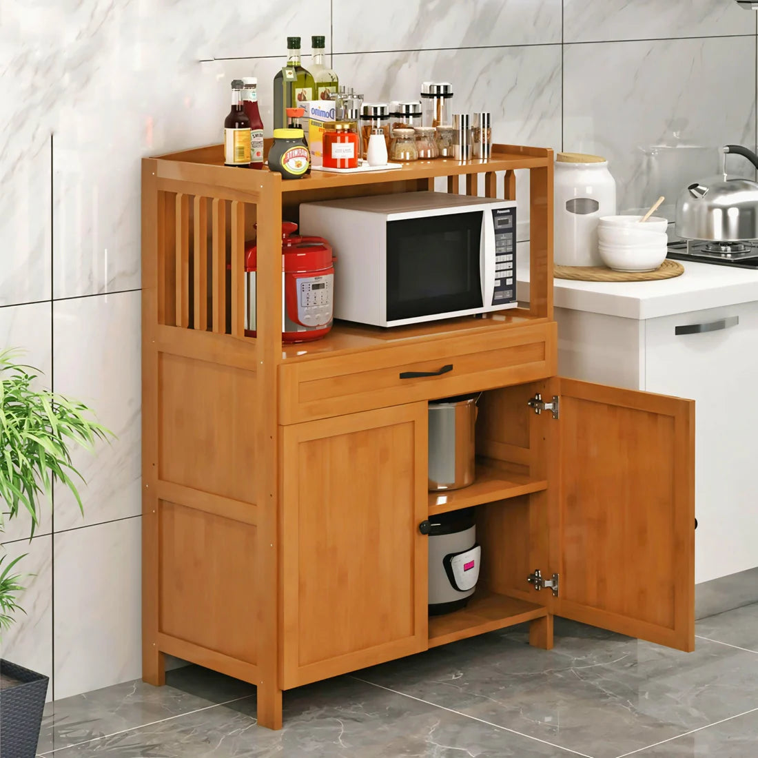 Space Organizer Oven Rack-Premium Wooden Kitchen Furniture