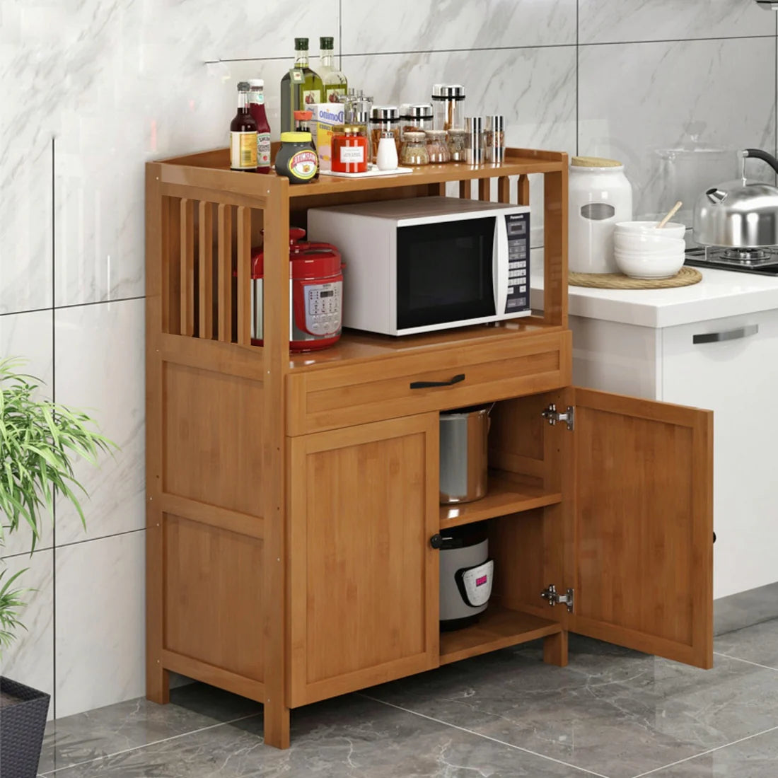 Space Organizer Oven Rack-Premium Wooden Kitchen Furniture