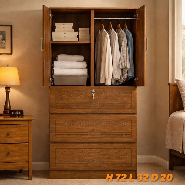 Wooden Double Door Almirah