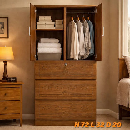 Wooden Double Door Almirah