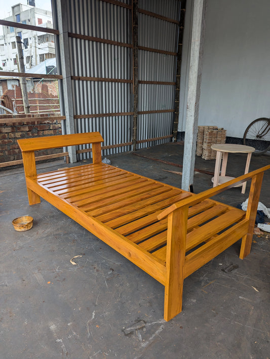 Premium Mahogany Single Bed | Strong Build, Elegant Comfort