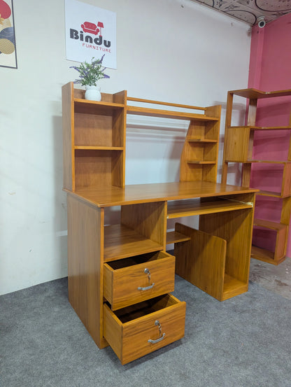Study And Computer Desk Combined With Bookshelves