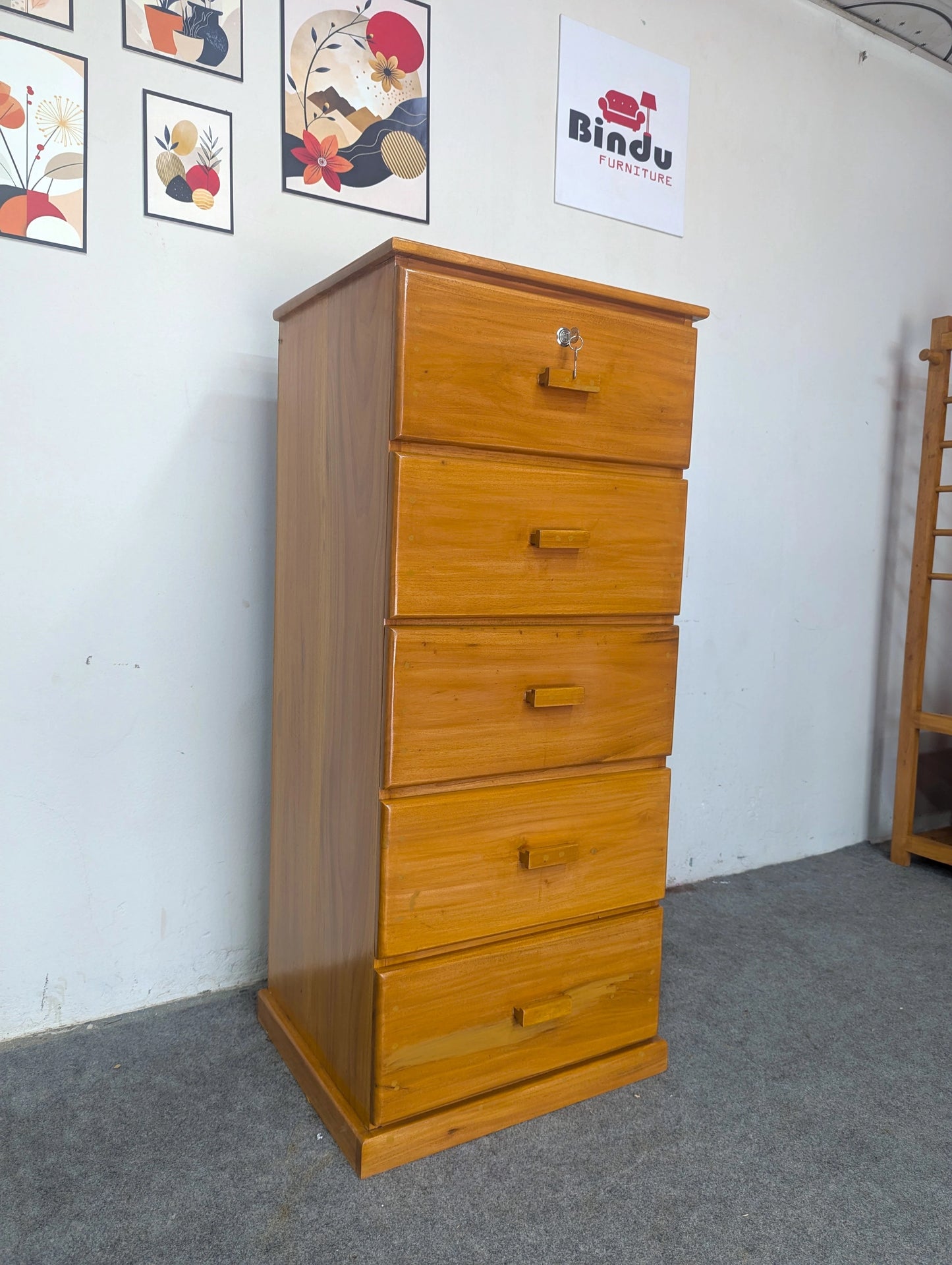 Premium Mahogany Mini Wardrobe | Smart Storage, Premium Look