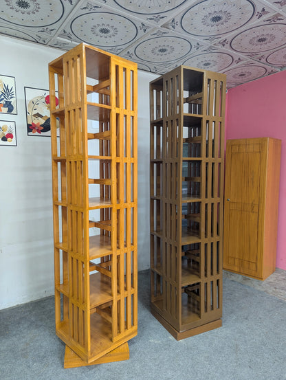 360° Rotating Mahogany Bookshelf
