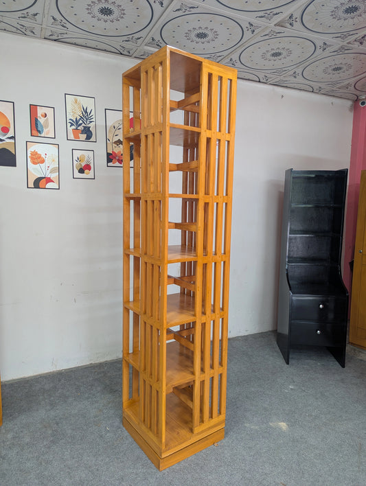 360° Rotating Mahogany Bookshelf