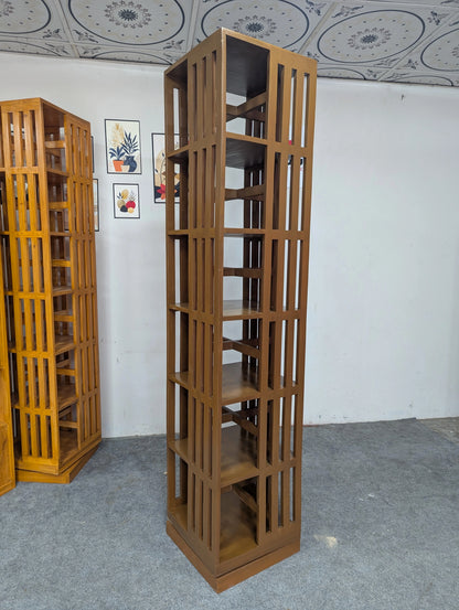 360° Rotating Mahogany Bookshelf