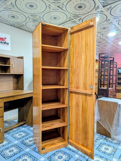 Wooden Single Door Wardrobe | Minimalist Single Door Almira