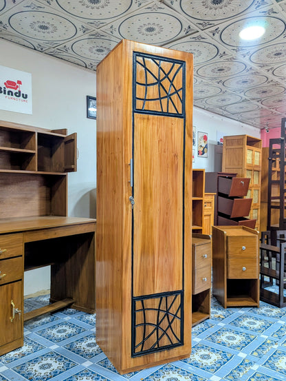 Wooden Single Door Wardrobe | Minimalist Single Door Almira