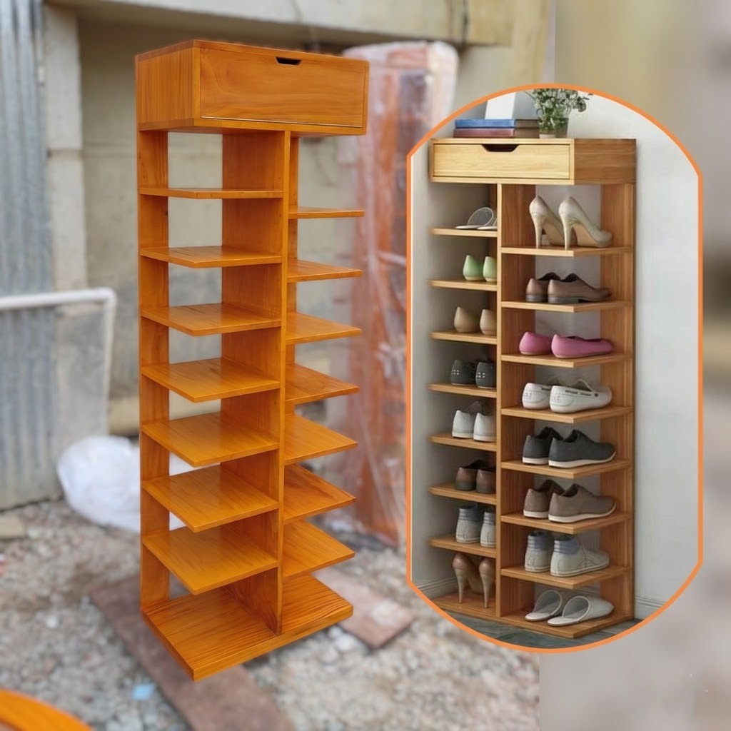 Double Row Shoe Organizer Rack
