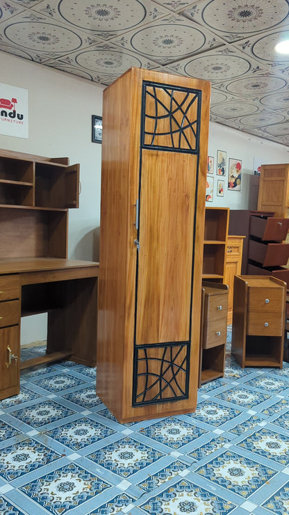 Wooden Single Door Wardrobe | Minimalist Single Door Almira