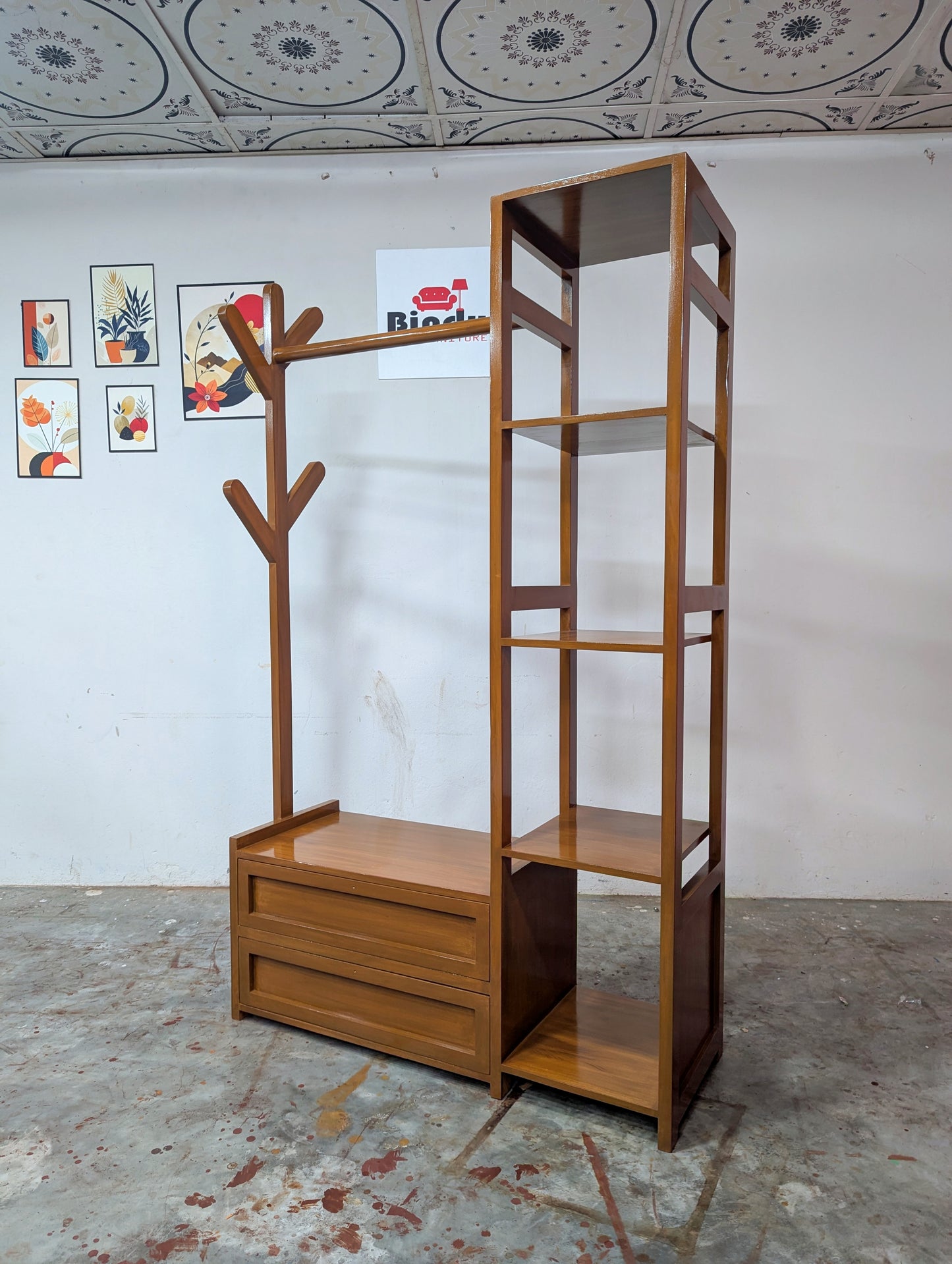 Luxury Wooden Cloth Organizer with Drawer
